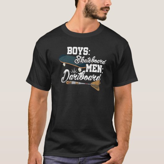 T-shirt Cible de fléchettes pour hommes planche à roulette (Devant)