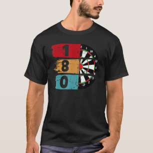 T-shirt Cible de fléchettes rétro 180 Cible de fléchettes