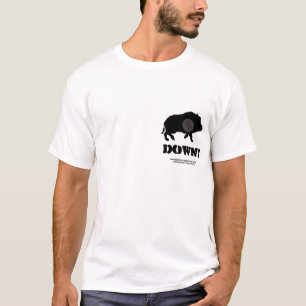 T-shirt cible de l'image R de verrat, vers le bas ! , Cl