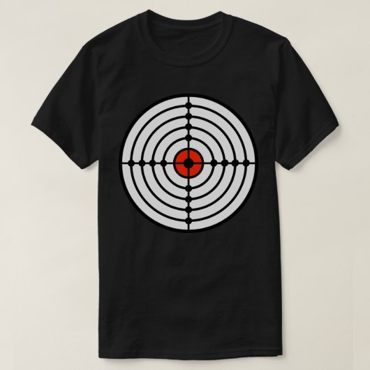 T-shirt Cible de tir avec Red Bullseye (Design devant)