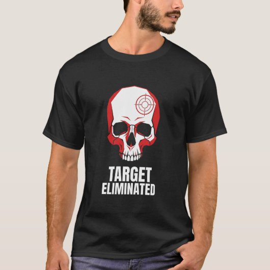T-shirt Cible Éliminée – Réticule de Crâne (Devant)