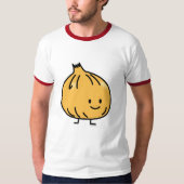 T-shirt Ciboulette blanche jaune heureuse d'ampoule de cri (Devant)