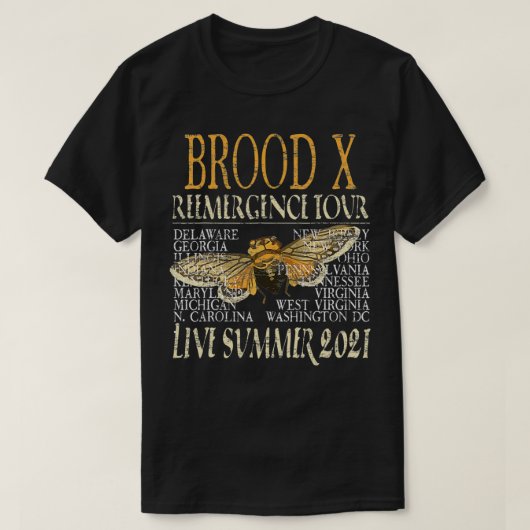 T-shirt Cicada Insect 17 Year Brood X Great Eastern Brood  (Design devant)