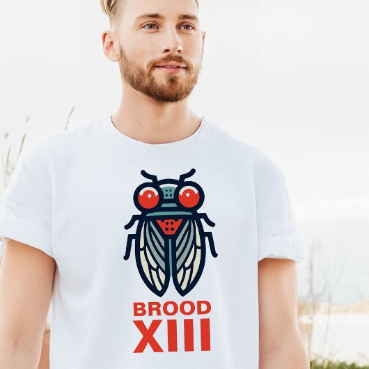 T-shirt Cicada Magicicada Brood XIII Texte personnalisé