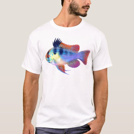 T-shirt Cichlid bleu allemand de RAM (Devant)