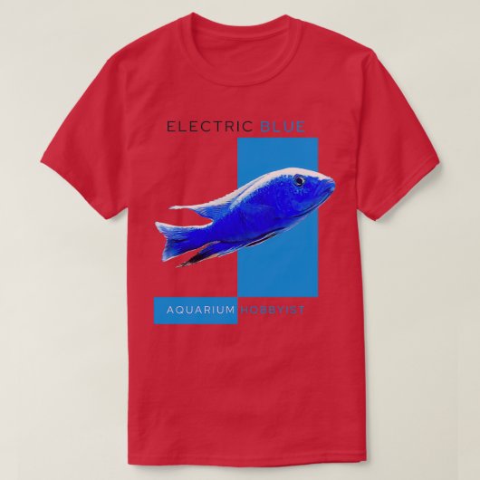 T-shirt Cichlid bleu électrique (Design devant)
