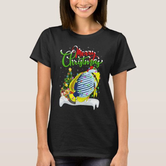 T-shirt Cichlid Fish Xmas Decorations Santa Cichlid Chri (Devant)