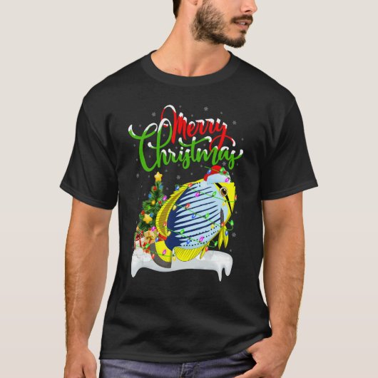 T-shirt Cichlid Fish Xmas Decorations Santa Cichlid Chri (Devant)