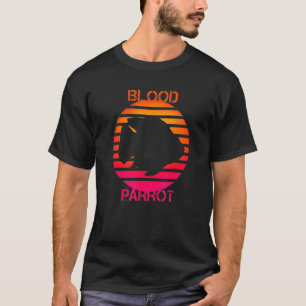 T-shirt Cichlidé perroquet sanguin poisson d'aquarium vint