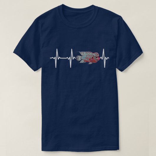 T-shirt Cichlids à cornes de fleurs Hearbeat Aquarium de p (Design devant)