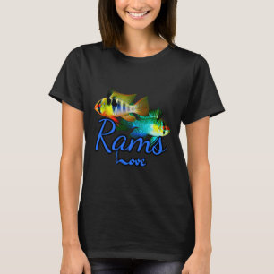T-shirt Cichlids Love German Blue Ram Aquarium Fish Tank O