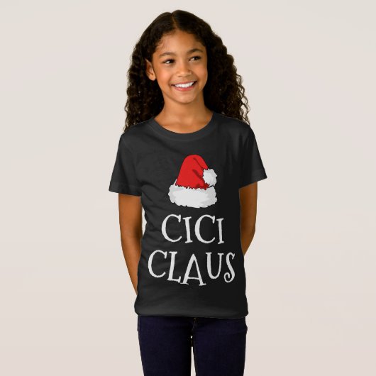 T-Shirt Cici Claus Noël Casquette Famille Groupe de jumela (Devant entier)