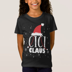T-Shirt Cici Claus Santa Hat Cute Grandma Cici Noël F
