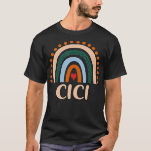 T-shirt Cici Rainbow Grandma Cute Mothers Day Funny Cici