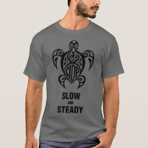 T-shirt CIDP Turtle Black Slow Steady