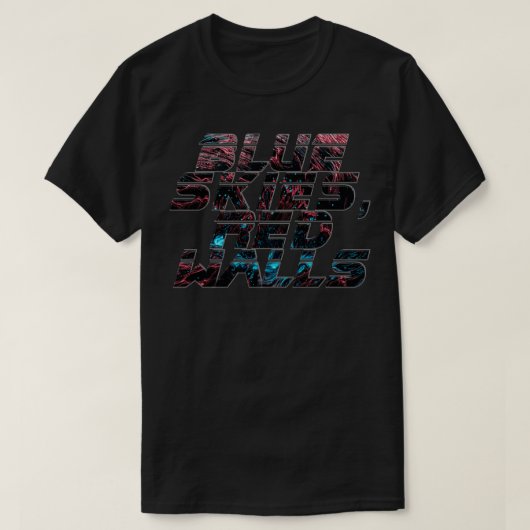 T-shirt Ciel bleu Murs rouges (Design devant)