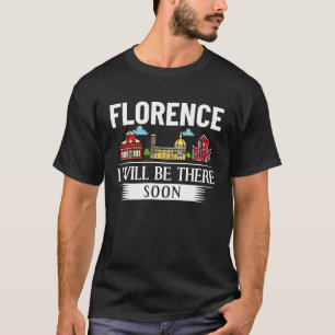 T-shirt Ciel de Florence Italie Ville Carte Voyage