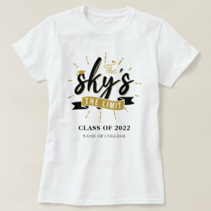 T-shirt Ciel est la Limite Classe de diplômés personnalis