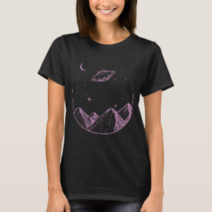 T-shirt Ciel nocturne de montagnes UFO