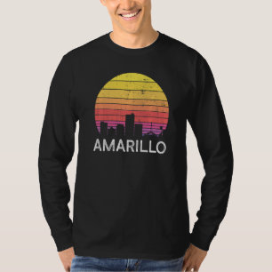 T-shirt Ciel Rétro Texas Amarillo Bâtiment Urbain Vintage