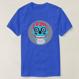 T-SHIRT CIEL ZOMBIE ROUGE ET BLEU QUIRKY