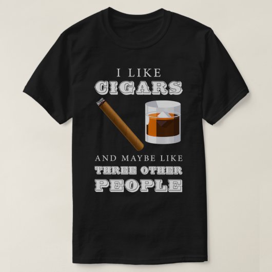 T-shirt Cigar Fumer Whiskey Bourbon Boire Papa Scotch (Design devant)