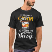 T-shirt Cigar Smoking Father Great (Devant)