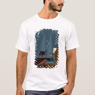 T-shirt Cigare de tabagisme de femme d'affaires