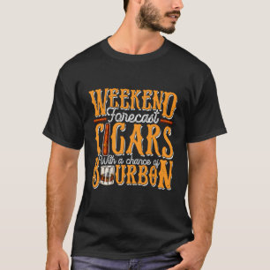 T-shirt Cigares avec une chance de bourbon Whiskey