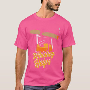 T-shirt Cigares Le Whisky Aide Je Fume Un Cigare De Malt S