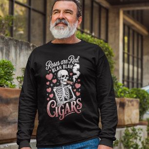 T-shirt Cigares Roses Sont Rouges Anti Saint-Valentin Humo