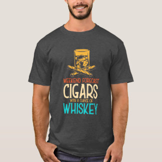 T-shirt Cigares Week-End Avec Chance Whiskey