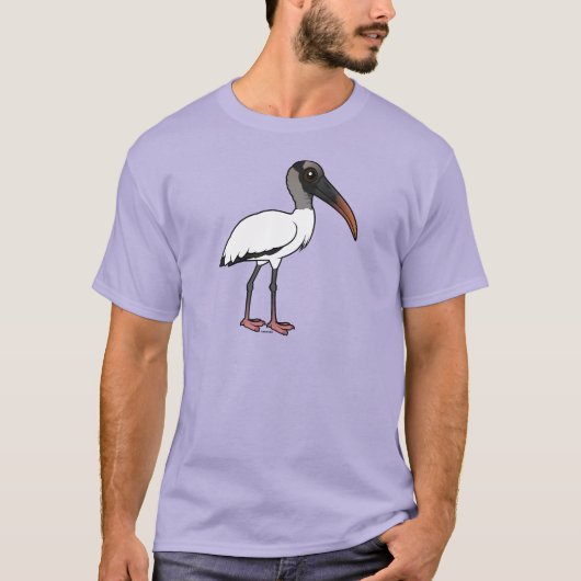T-shirt Cigogne en bois de Birdorable (Devant)