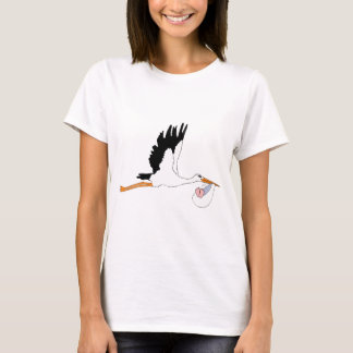 T-shirt Cigogne livrant le bébé