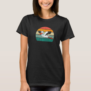 T-shirt Cigognes Cigogne Bébé Enfants Bec Nid Cigogne Gren