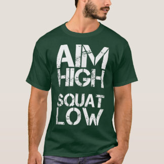 T-shirt Cime Grand Squat Faible Femmes Et Hommes Drôle Gym