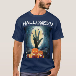 T-shirt Cimetière d'Halloween Zombie sorcière Citrouille 2