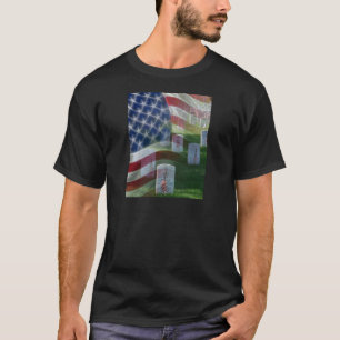 T-shirt Cimetière national d'Arlington, drapeau américai