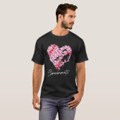 T-shirt Cincinnati Fa De Baseball Coeur Leopard Rose (Devant entier)