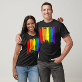 T-shirt Cincinnati Ohio LGBTQ Gay Pride Rainbow Skyline (Unisexe)