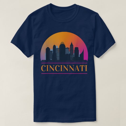 T-shirt Cincinnati Ohio Skyline (Design devant)