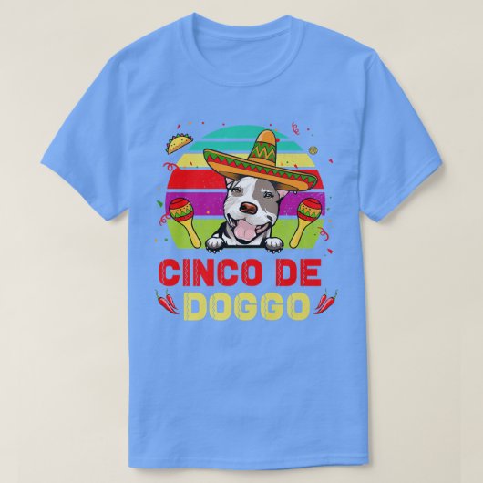 T-shirt Cinco de Doggo Pit Bull hilarant pour Cinco de (Design devant)