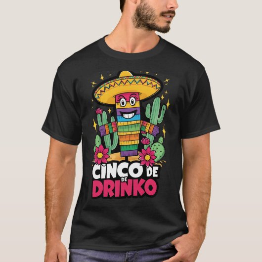 T-SHIRT CINCO DE DRINKO (Devant)