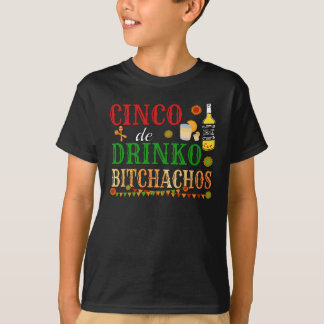 T-shirt Cinco De Drinko Achos Hommes Femmes Boire