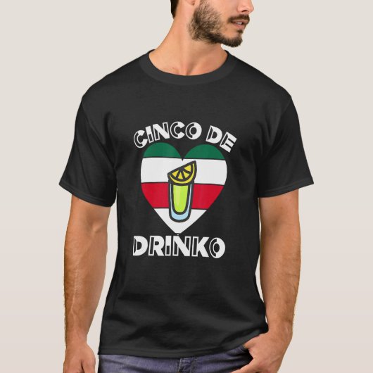 T-shirt Cinco De Drinko Bartender Teq De Mayo (Devant)