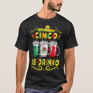 T-shirt Cinco De Drinko Femme Barmaid De Mayo Tequila L