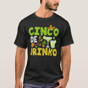 T-shirt Cinco De Drinko Margarita Cinco De Mayo Fiesta Par