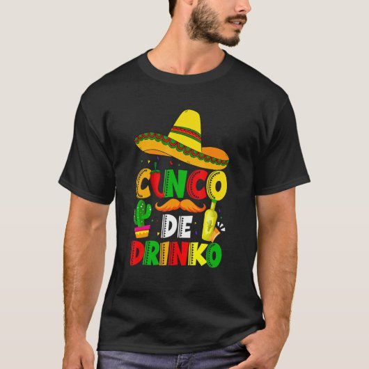 T-shirt Cinco De Drinko Margarita Sombrero Mexican Cinco D (Devant)