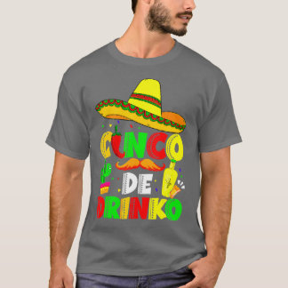 T-shirt Cinco De Drinko Margarita Sombrero Mexican Cinco D