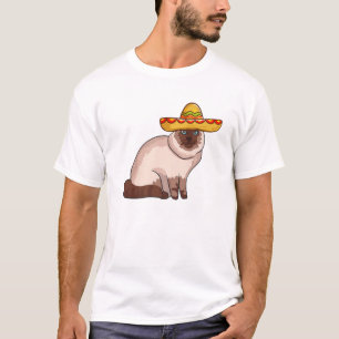 T-shirt Cinco De Mayo 2020 Funny Mexicain Siamese Chat